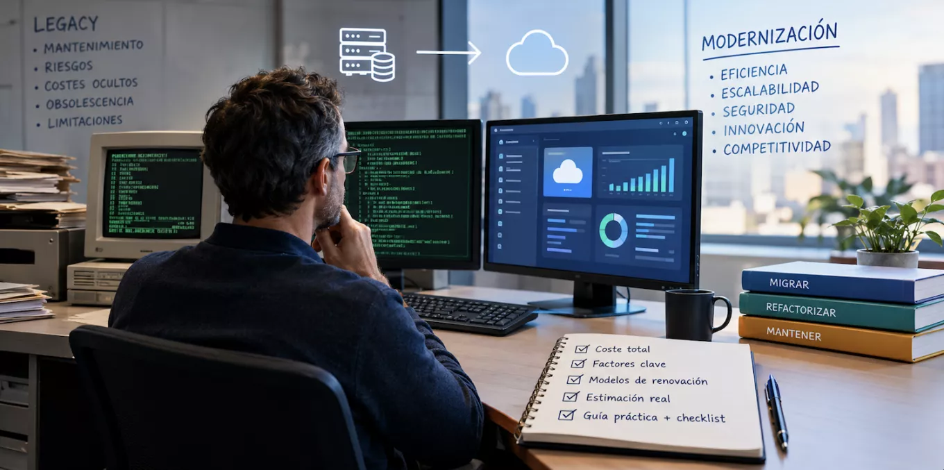 Cuánto cuesta modernizar software legacy. Factores de coste, modelos y estimación real